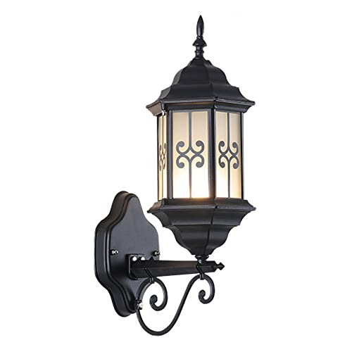 Applique extérieure carrée en aluminium noir vintage de 18,5 pouces