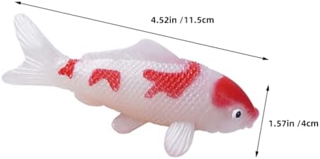 Veemoon 5pcs Plastic Koi Fish Tank Decor - Realistic Goldfish Ornaments