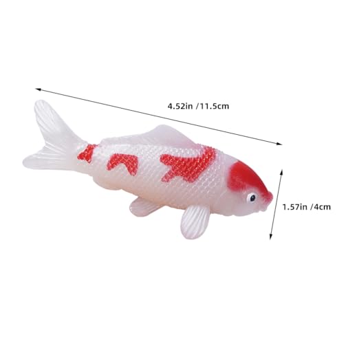 Image of Veemoon 5pcs Plastic Koi Fish Tank Decor Fake Goldfish Decoration Artificial Fish Pond Ornament Realistic Carp Model DIY Tank Pond Accessories Garden Supplies (Cannot Float)