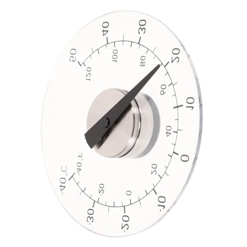 GALPADA Self Adhesive Window Thermometer Dial for Use No Battery Needed Easy Installation for Home and Garden Temperature Monitoring