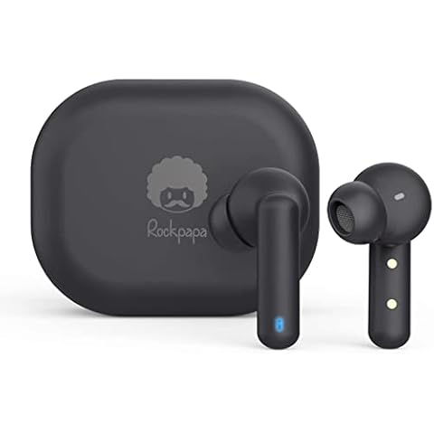 Rockpapa T1 Wireless Earbuds 5.0, Bluetooth Earbuds 3D Stereo Headphones in-Ear Headphones with Charging Case, Built-in Mic, Waterproof Wireless Earphones for Sport Cover