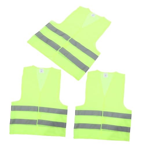 HANABASS Reflective Set 3 Pack Night Running Vest Reinforced Stitches for Construction Traffic Guard and