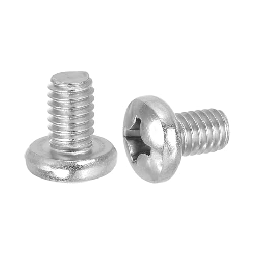 PATIKIL 5/16-18 x 1/2" パンヘッドマシンスクリュー 10個304ステンレススチールラウンドヘッドスクリュー キャビネット引き出しノブ取っ手用 プラスドライブ 全ねじ 明るい仕上げ