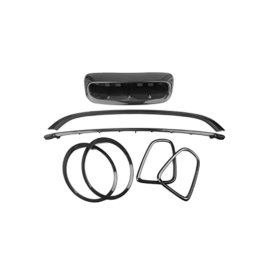 -Faro per auto e amp; Copertura del rivestimento del fanale posteriore + rivestimento della griglia + paletta del cofano della presa d'aria compatibile per Mini Cooper S 2007-2014 R55 R56 R57 R58 R59 JCW