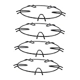 EXAOMBLE 4 Piezas Soportes Redondos de Hierro para Estufa de Gas Resistente y Antideslizante Diseño Estable para Ollas Pequeñas Cocinas con Quemadores de Gas