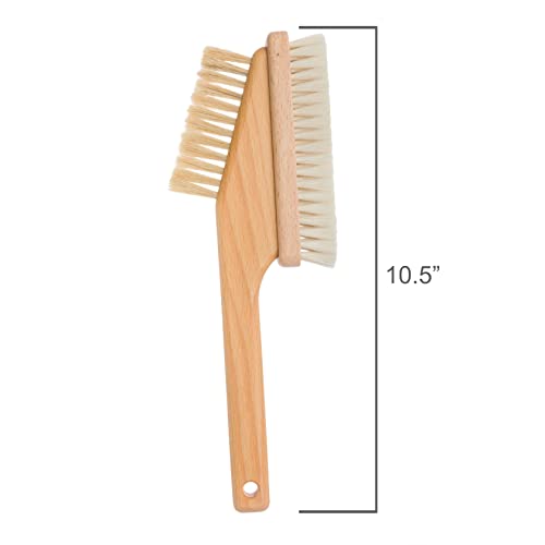Image of Redecker Natural Goat Hair Bristle Computer Brush, Non-Scratch and Anti-Static for Electronics, Oiled Beechwood Handle, 10-1 /3-Inches Long, Made in Germany
