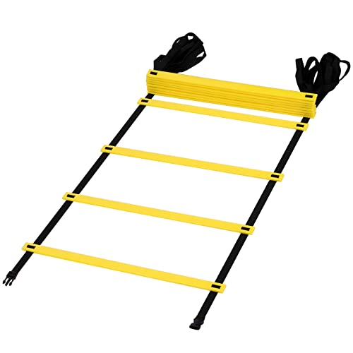 GIEMIT Échelle d'agilité et de vitesse réglable de 6 m à 12 échelons pour entraînement en plein air, fitness, entraînement de vitesse, pour enfants, adolescents et adultes Cover