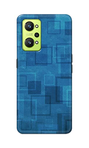 Image of Printed Hard Back Cover Case for Realme GT Neo 3T 5G Back Cover (Plain Azure Blue) -702