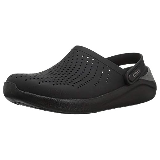 Crocs LiteRide Clog, Sabot Unisex-Adulto, Nero (Black/Slate Grey 0dd), 46/47 EU