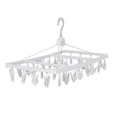 VECELO 洗濯物干し ピンチ 洗濯ハンガー ピンチハンガー 折りたたみ式 洗濯干し デリケート衣類 強力バネ ジーンズ タオル 横50cm×縦30cm×高さ30cm SL3