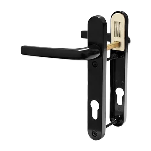 UPVC Door Handle Avocet Pioneer Sprung 92mm PZ Double Glazing Pair Set Patio PVC Black 122mm