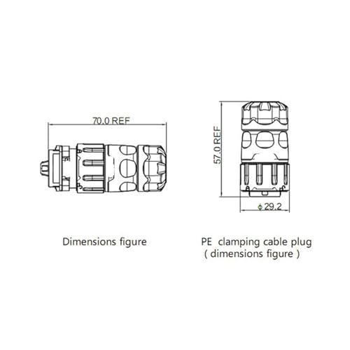 Connecteur de signal d'alimentation 9 broches étanche IP67 femelle mâle pour câble extérieur