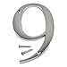 Distinctions by Hillman 843329 4-Inch Brushed Nickel Flush-Mount House Number 9