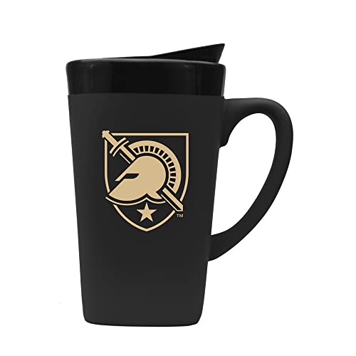 The Fanatic Group West Point Mules Ceramic Mug with Swivel Lid, Design 1 - Black