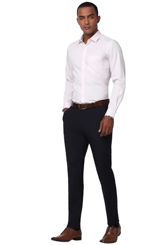 Image of Peter England Men's Cotton Slim Fit Ditsy Printed Full Sleeve Shirt