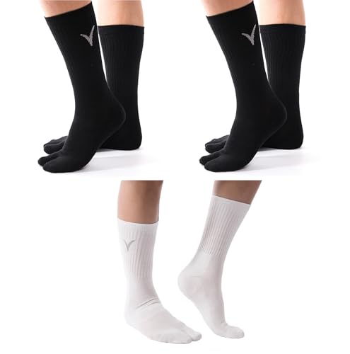 V-Toe Flip-Flop Socks - Tabi Split Toe Thicker Cotton for Men & Women - Japanese Separated Socks