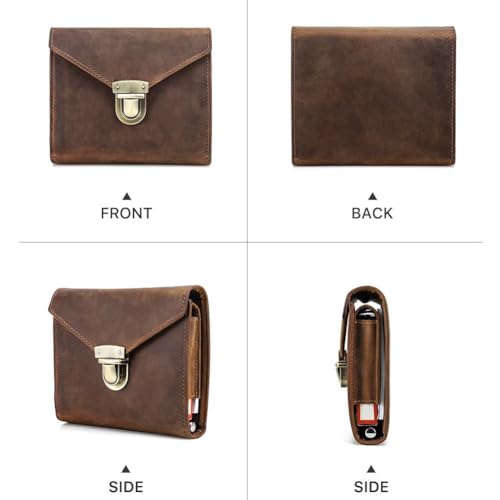 Funda de cuero retro hecha a mano para cuaderno y cartas de póker 5