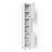Produktbild Vicco Badschrank Fynn 190 cm - Badezimmerschrank Hochschrank Bad Schrank Badregal (Weiß Hochglanz)