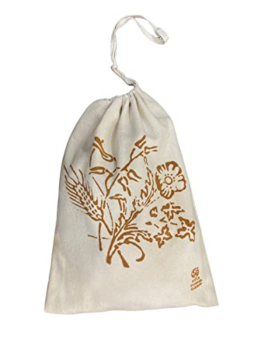 Bolsa porta pan de algodón hecha e impresa a mano Cover