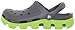 Crocs Women's Duet Sport Clog, Graphite/Volt Green, 12