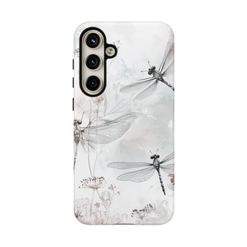 Coque rigide Samsung S24 Plus aquarelle florale grise premium