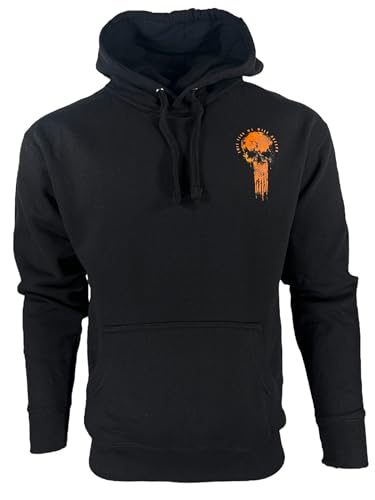 Howitzer Style Men's Hooded Sweatshirt Flag Skull Military Grunt MFG3
