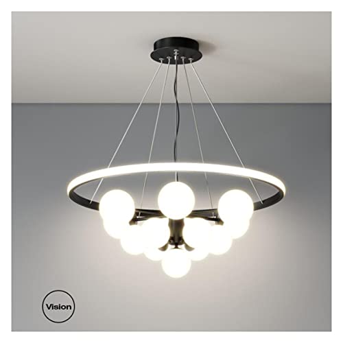Haushalt Wohnzimmer Kronleuchter Moderne minimalistische Atmosphäre Home Nordische Lampen Kreative Persönlichkeit Magische Bohne Molekülbeleuchtung Leuchter (Color : Three-tone light) Cover