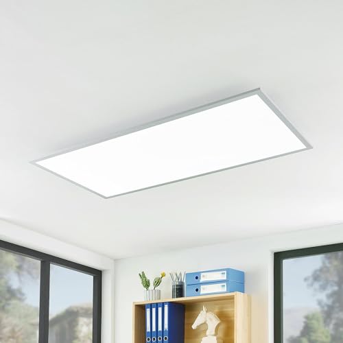 LED Panel 'Gelora' dimmable (modern) in White for e.g. Kitchen (1 light source,) from PRIOS | Ceiling Light, Business Lighting, office lamp, workspace lamp, ceiling light, ceiling