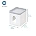 iDesign Cade Facial Tissue Cover, Boutique Box Bathroom Holder for Vanity, Countertops, Desk, Office, Dorm-Matte White/Gray