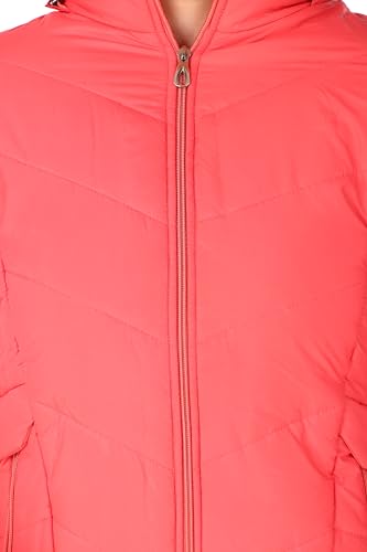 Image of Brazo Girls and Women's Puffer Regular Fit Bomber Jacket For Winter Wear | Hooded Neck | Full Sleeve | Zipper | Casual Jacket For Woman & Girl | Western Stylish Jacket For Women