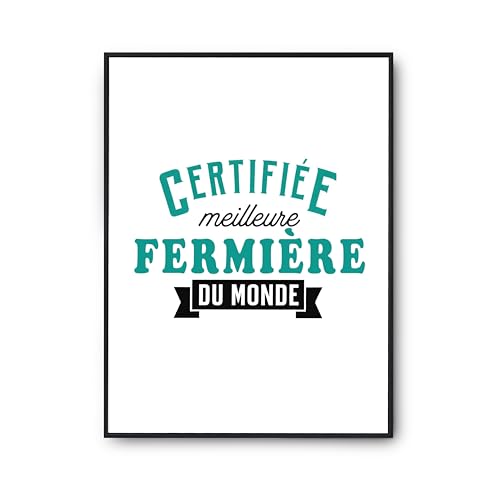 Poster Meilleure Fermiere du monde : idée cadeau anniversaire humour et déco