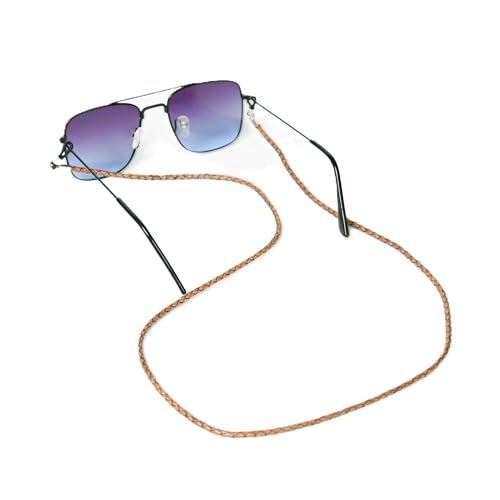 Image of GENIQUE Genuine Leather Glasses Strap, Eyeglass Chain,Eye Glasses holders around Neck, Sunglass Strap for Men