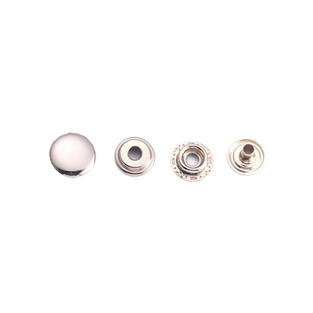 Sunrrafck Light-Gold 10Set/Pack Brass Leather Snap Fasteners Heavy Duty Poppers Craft Accessory Sewing Button 12.5/15Mm 2Size For Choose(,15Mm-(201))