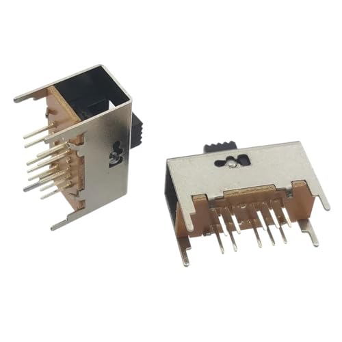 Interrupteur à bascule 2P4T double rangée 10 broches 4 vitesses bouton coulissant PCB