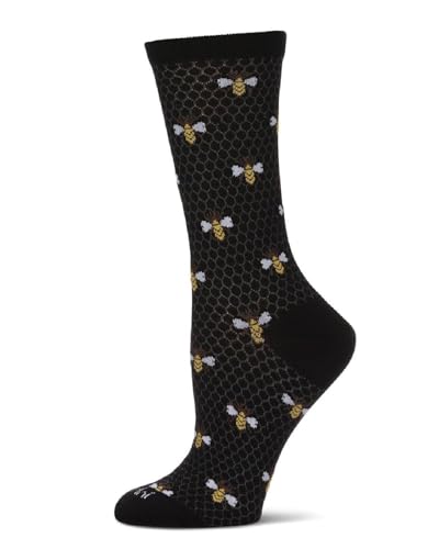 MeMoi Honey Bee Rayan Blend Crew Socks