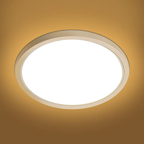 20W Lámpara de Techo LED, Paideste 850LM Plafon LED de Techo LED Redondo, Modernas Blanco Cálido 3000K Plafón LED, IP54 Luz de Techo para Baño, Cocina, Sala de Estar, Dormitorio, Pasillo Cover