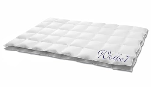 HANSKRUCHEN® Wolke 7 Bettdecke 135x200 cm - Leicht / Sommer - Made in Germany Kassettendecke aus 100% Baumwolle - Allergiker geeignet