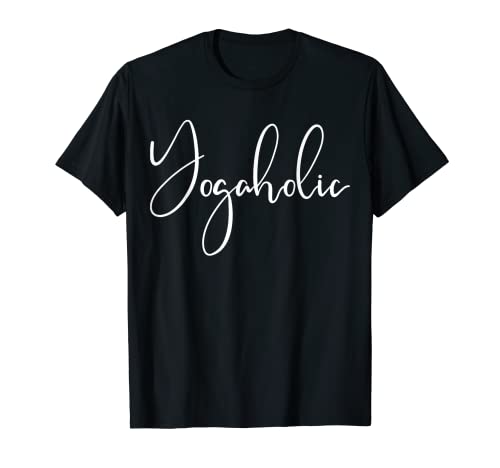Yogaholic Trendy Yoga Amante Handlettering Kundalini Yogi Maglietta
