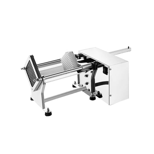 Electric French Fry Cutter Automatic Potato Chip Cutter Commercial French Fries Chips Maker Stainless Steel Electric Potato Slicer with 6mm 9mm 13mm Blade