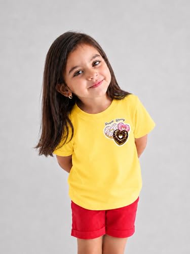 Image of Kidbea Bamboo Kids T-Shirt Ultra-Soft Premium Half Sleeve Graphic Tee for Girls, Casual Summer Wear for Toddlers & Kids