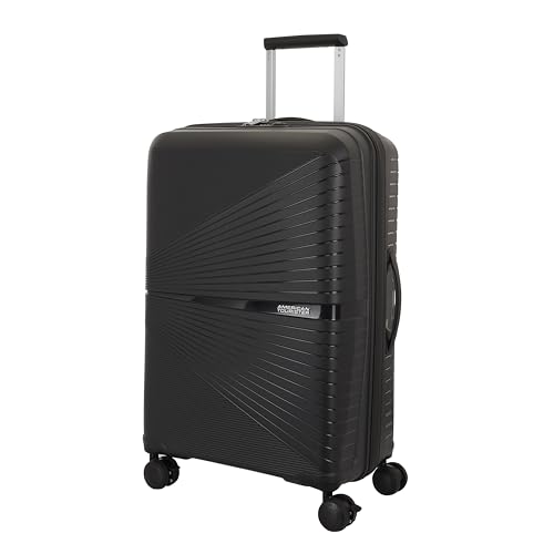 Image of American Tourister AIRCONIC2.0 SP 67 cm Meidum Check-in Polypropylene (PP) Hard 8 Wheels Spinner Luggage /Suitcase /Trolley Bag for Travel (Black)