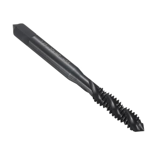 Image of sourcing map Spiral Flute Thread Taps 1/4-20 UNC H2 Machine Threading Tap Bit, Nitrided Coated Screw Tapping Repair Tool, M2 High-Speed Steel (HSS6542)