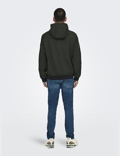 ONLY & SONS Onsbowie Men's Softshell Bomber OTW Softshell Jacket, Peat, L - Image 4