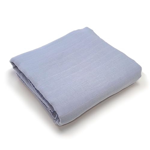 Moonybaby 100% Organic Swaddle Helps to Reduce The Moro Reflex, Certified by Oeko-TEX Standard 100, 47 x 47 inches, 1 Pack, Color: Blue