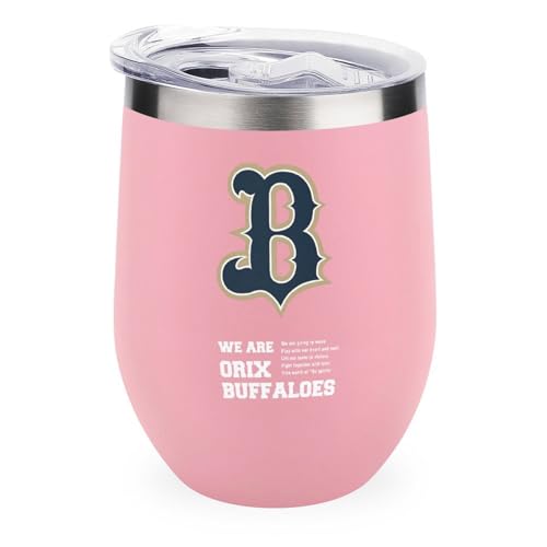 ワインタンブラー オリックス・バファローズ 野球応援 卵殻カップ タンブラー 350ml U字型 コーヒーカップ 蓋付き ステンレス製 魔法瓶 保冷 保温 水筒 直飲み 応援グッズ プレゼント
