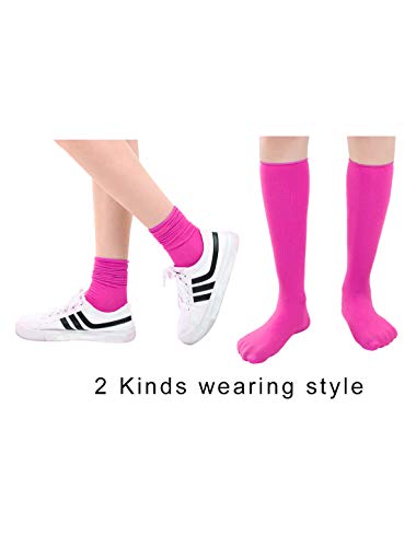 Image of uxcell Women Elastic Selvedge Cuffs Sheer Nylon Crew Socks 2 Pairs