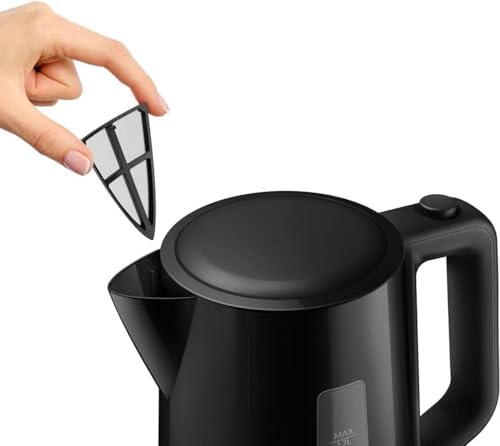 Philips Series 3000 Kettle, 2200W, 1.7 litre Family Size, Spring Lid, Fast Boiling, Light Indicator, Removable Filter, Pirouette Base, Water and Cup Indicator, Easy Refilling, Black (HD9318/21)