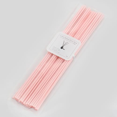 色彩(しきさい) リードディフューザーアロマ リードスティック カラーラタン ルームフレグランス あわい色 吸収性ファイバー 3glad (さくら色)