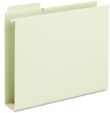 Smead FasTab Box Bottom Hanging File Folders, Letter, Moss Green, 11 pt. Colored Stock, Built-In Tabs
