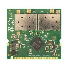 Tarjeta de Red MikroTik R52HnD, miniPCI 2.4/5 GHz, 802.11a/b/g/n, doble cadena, 2 conectores MMCX, hasta 400 mW